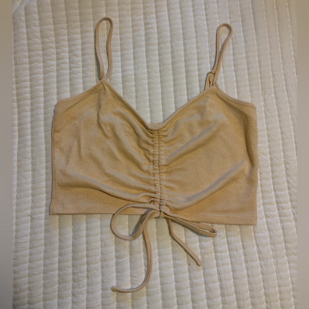 Blue Blush Tan Ruched Camisole